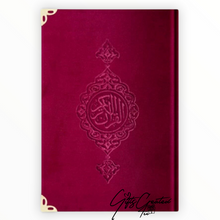 Load image into Gallery view, Velvet Quran with golden page border