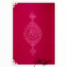 Load image into Gallery view, Velvet Quran with golden page border