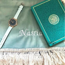 Afbeelding in Gallery-weergave laden, Lederen Rainbow Koran met gouden details op cover