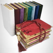 Load image into Gallery view, Velvet Quran with golden page border