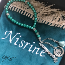 Afbeelding in Gallery-weergave laden, Tasbih (Zilverkleurige naam en hangertje)