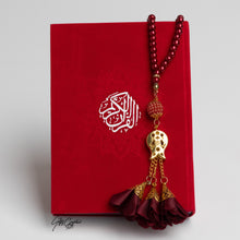 Load image into Gallery view, Velvet Rainbow Koran with silver details on cover