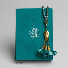 Load image into Gallery view, Velvet Rainbow Koran with silver details on cover