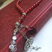 Afbeelding in Gallery-weergave laden, Tasbih (Zilverkleurige naam en hangertje)