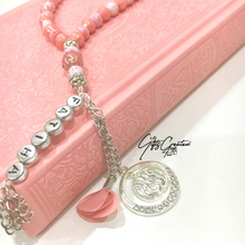 Afbeelding in Gallery-weergave laden, Tasbih (Zilverkleurige naam en hangertje)