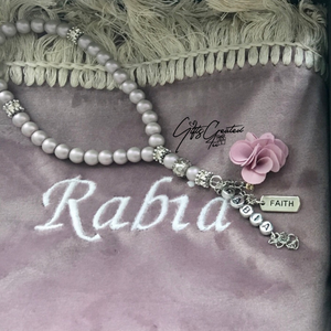 Tasbih (Zilverkleurige naam en hangertje)