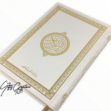 Load image into Gallery view, Velvet Quran with golden details on cover
