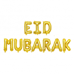 Folieballonnen Eid Mubarak Letters Goud