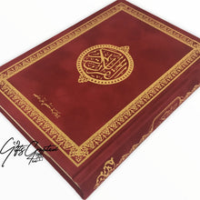 Load image into Gallery view, Velvet Quran with golden details on cover
