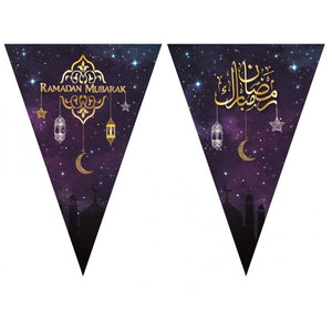 Garland Ramadan Mubarak purple / gold